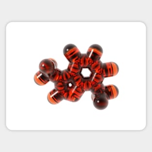 3D Theobromine (Chocolate) Molecule Sticker